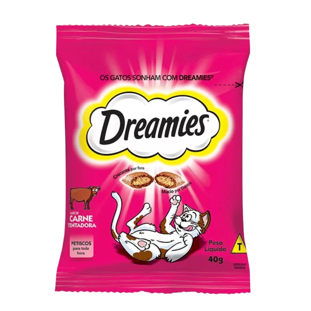 Petisco Dreamies Carne Tentadora Gatos Adultos 40 g