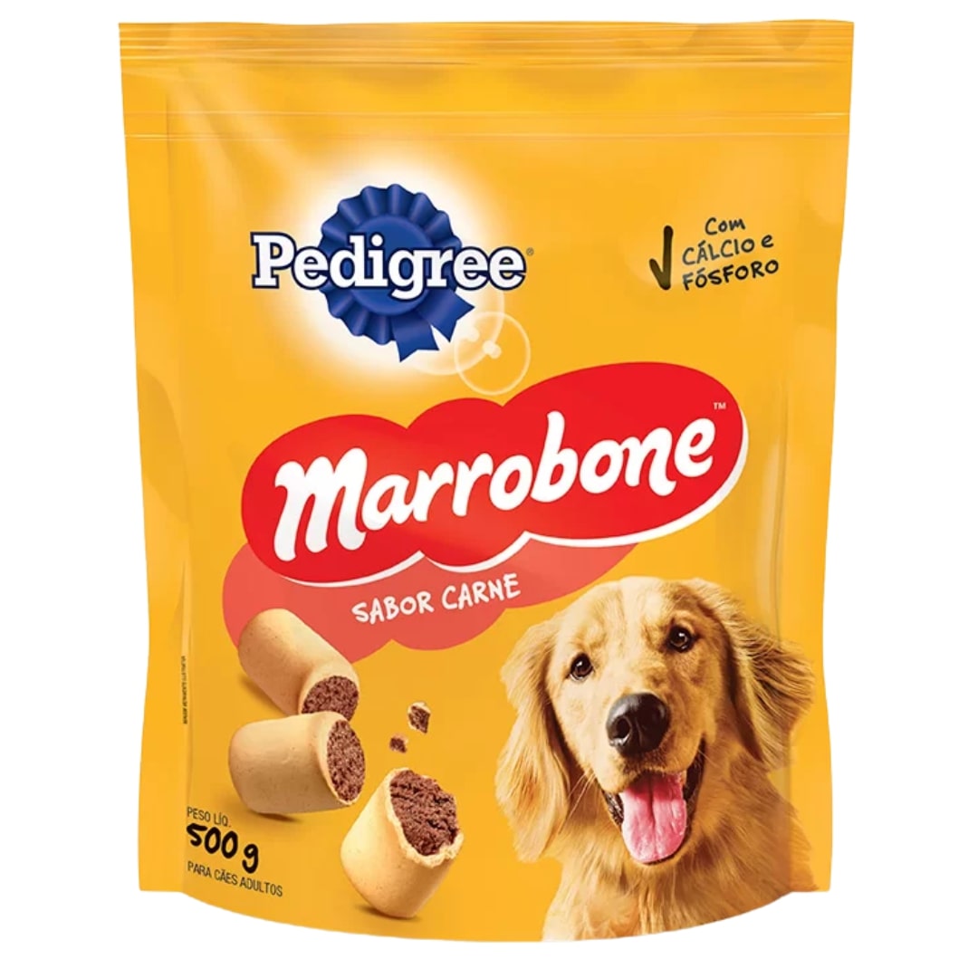 Biscoito Pedigree para Cães Adultos Marrobone Carne 500 g