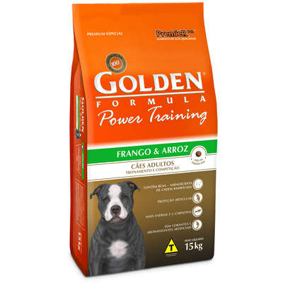 Golden Power Training Cães Adultos Frango e Arroz 15 kg