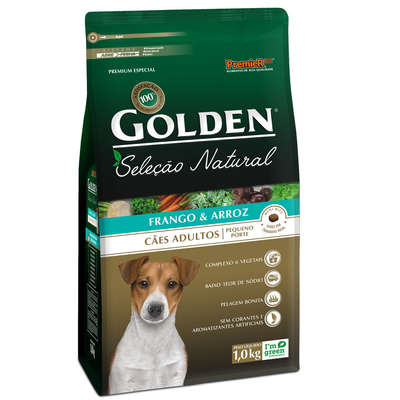 Golden Seleção Natural Cães Adultos Porte Pequeno Frango e Arroz Mini Bits