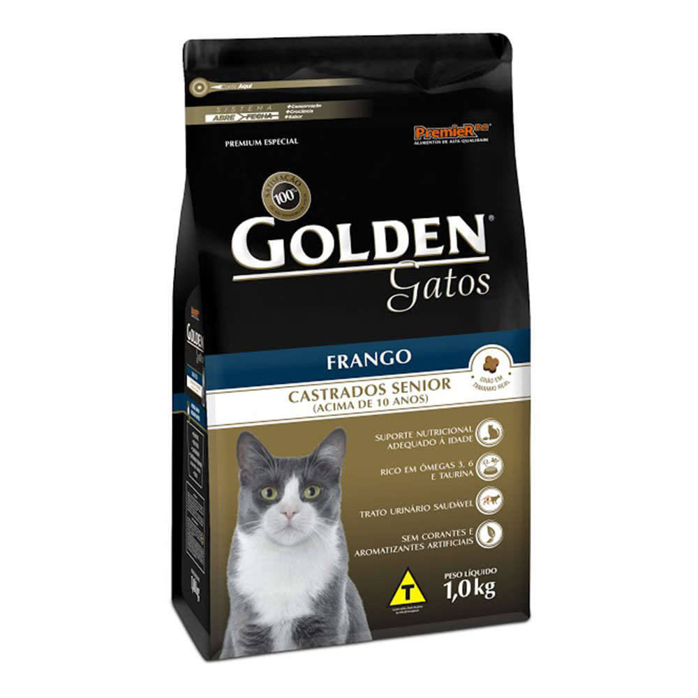 Golden Gatos Castrados Sênior Frango